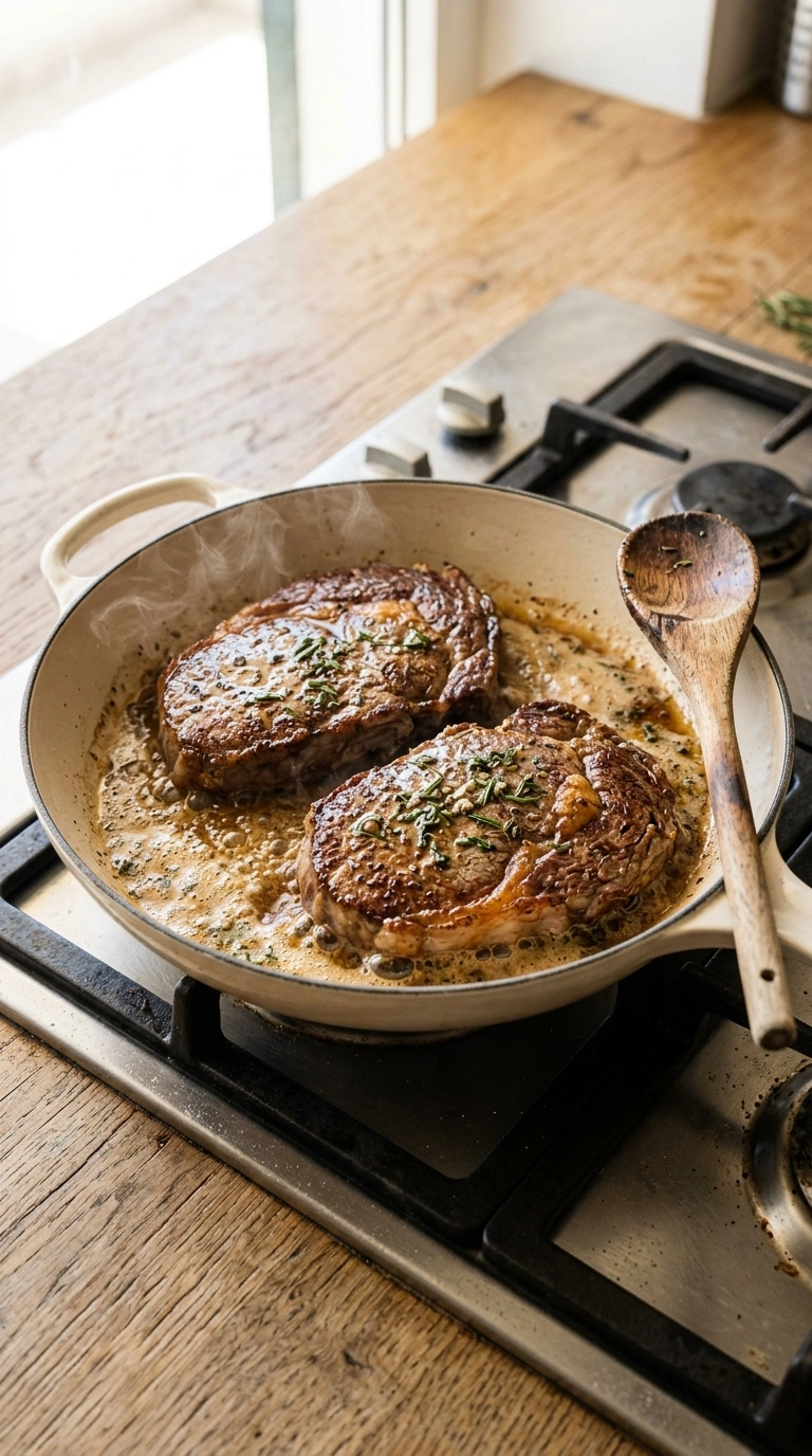 Cooking instructions for juicy grilled steak