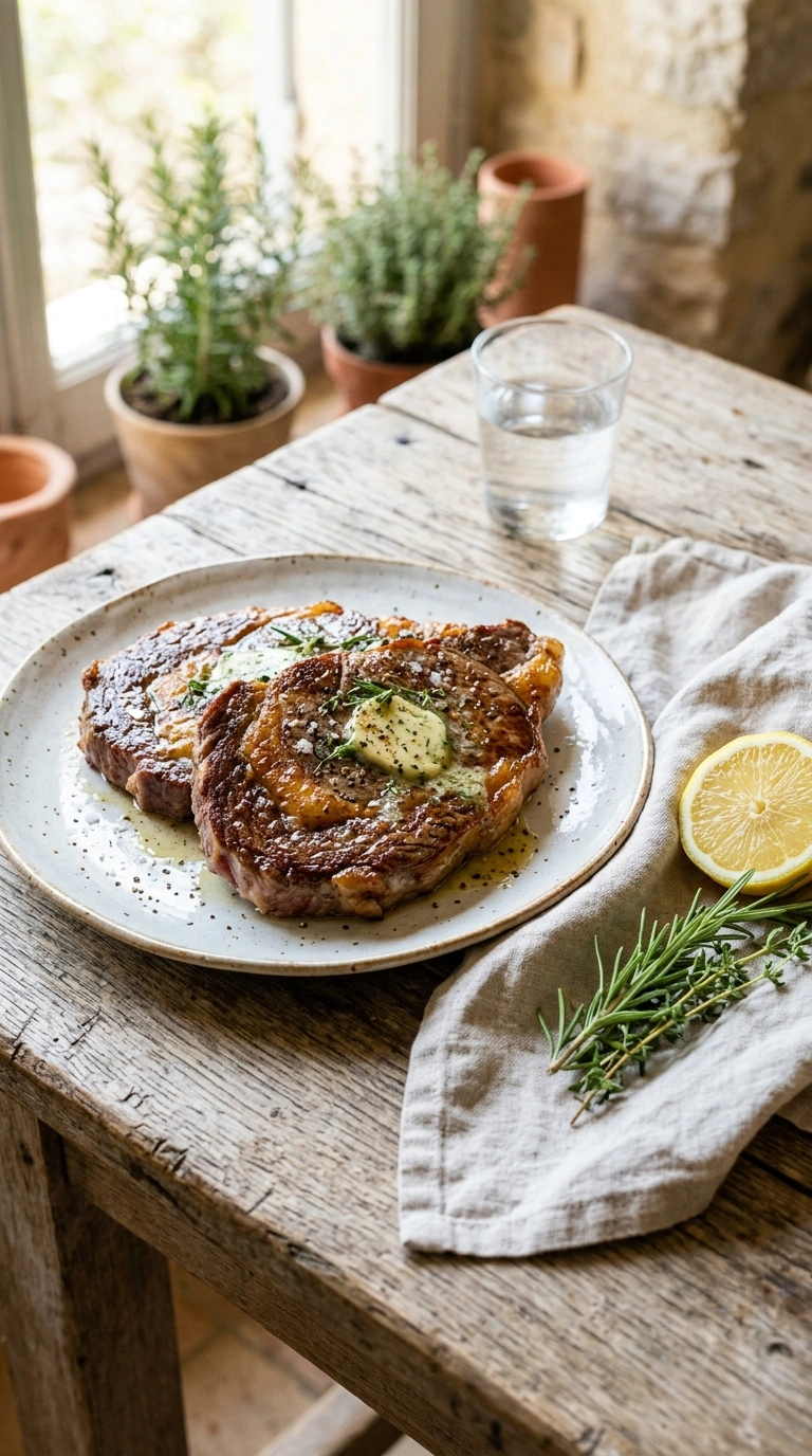 juicy grilled steak ready to serve