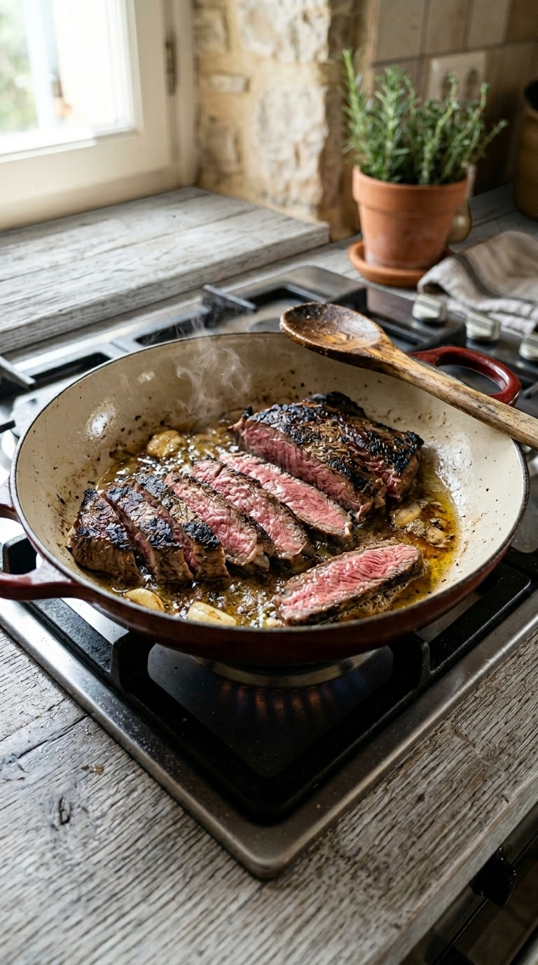 Cooking instructions for juicy grilled flank steak