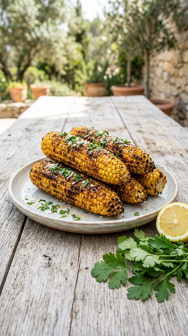 Charred Grilled Corn | 20-Min Elegant Labor Day Cookout Side