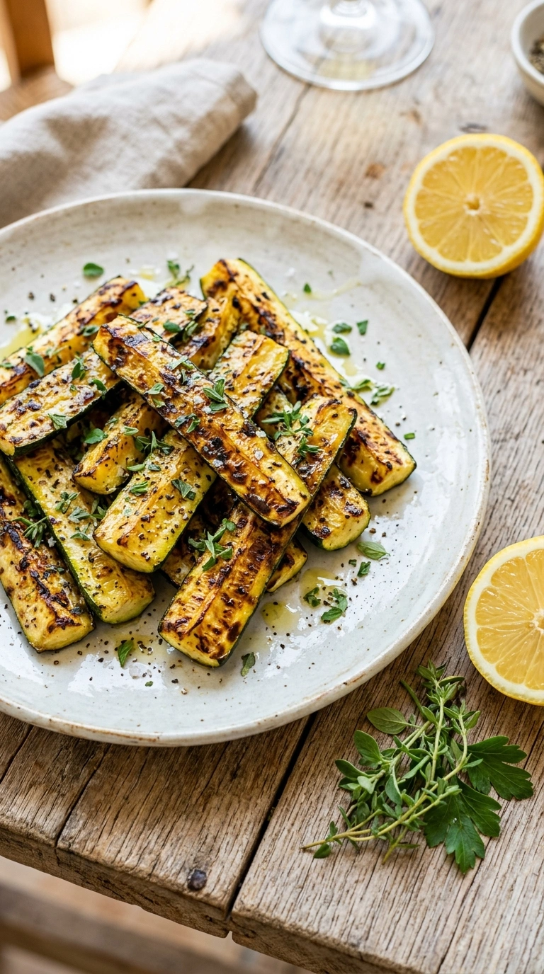 Charred Grilled Zucchini | 20-Min Elegant Labor Day Cookout Side