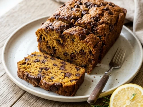 Moist Pumpkin Chocolate Chip Bread | 65-Min Elegant Cozy Fall Loaf