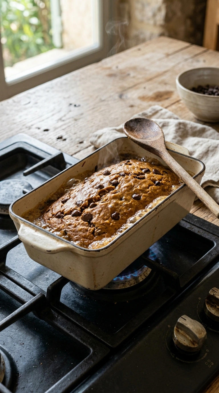 Cooking instructions for moist pumpkin chocolate chip bread