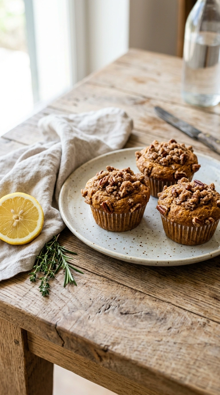 moist pumpkin muffins ready to serve