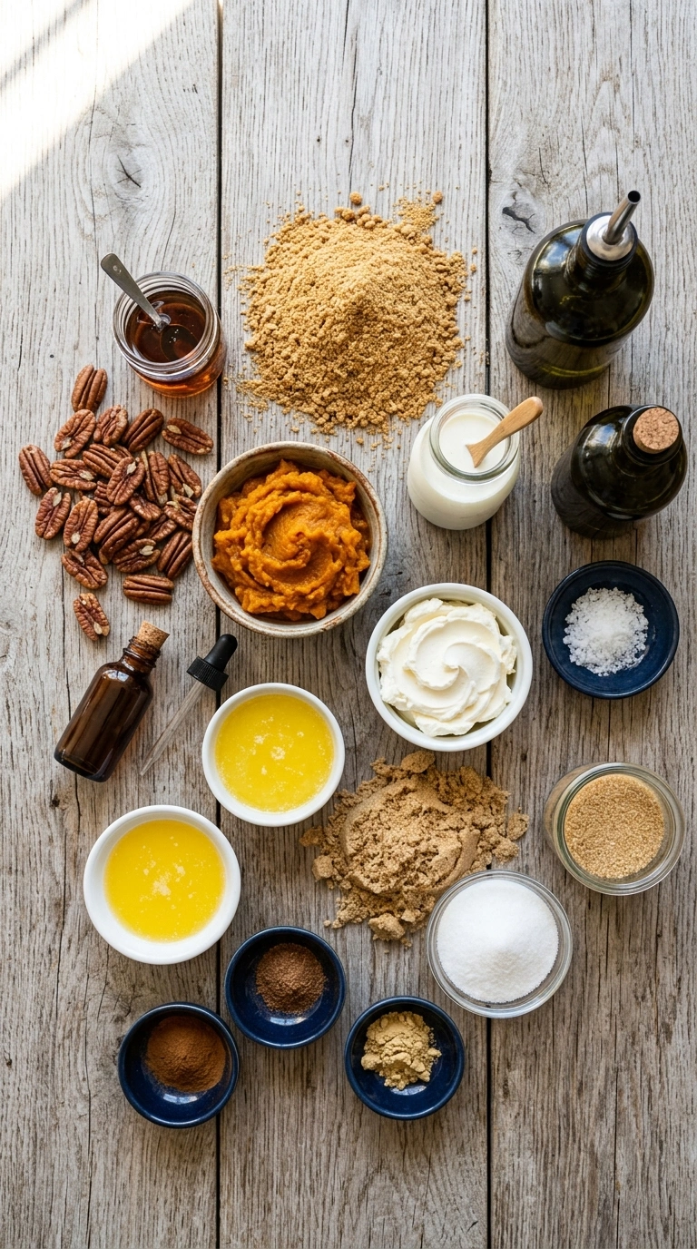 Ingredients for creamy pumpkin mousse
