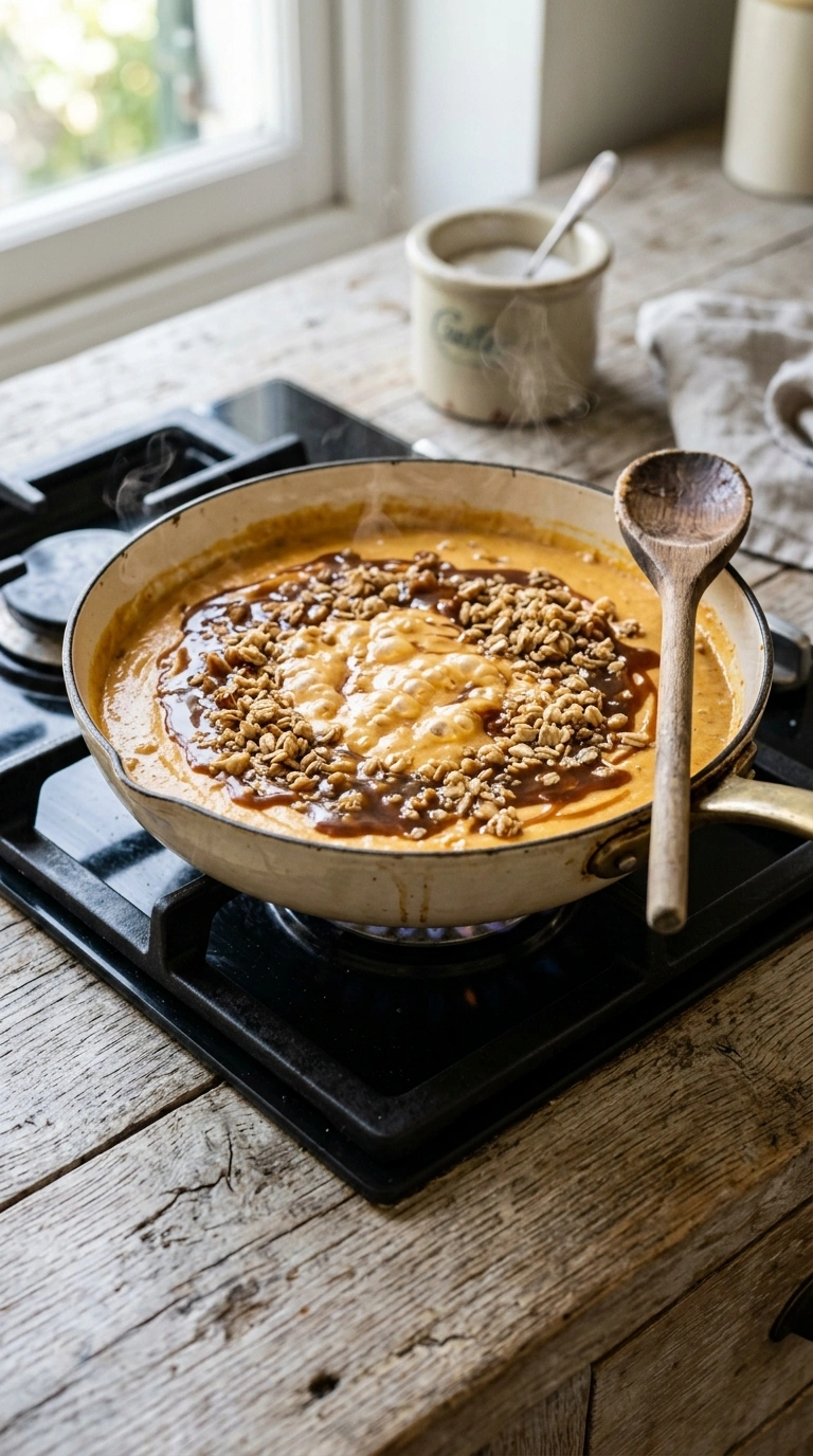 Cooking instructions for creamy pumpkin mousse
