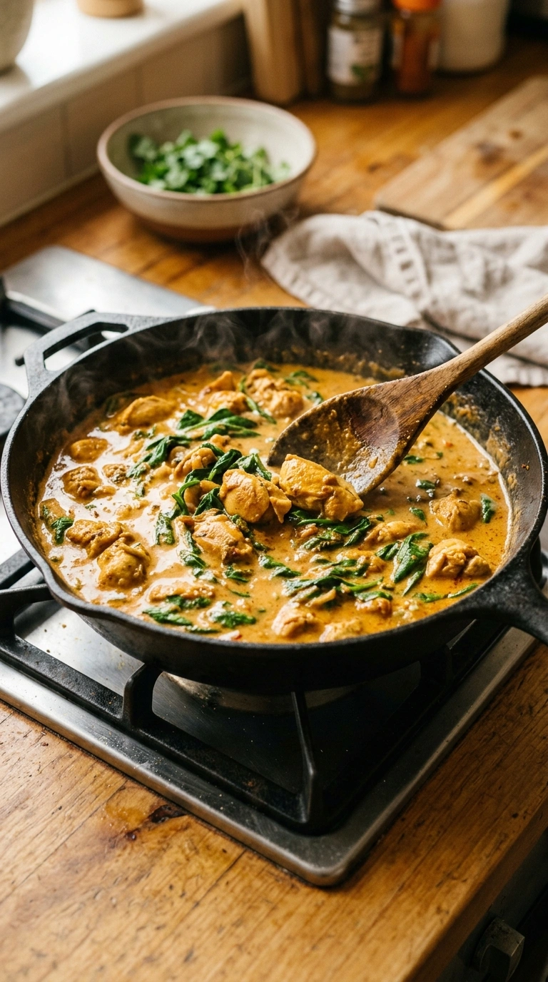 Cooking instructions for savory pumpkin curry