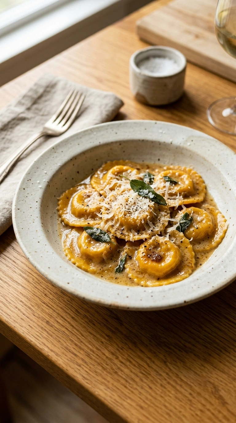Savory Pumpkin Ravioli | 40-Min Stunning Italian Fall Dinner