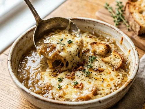 Creamy Caramelized French Onion Soup | 75-Min Elegant Cozy Fall Dinner