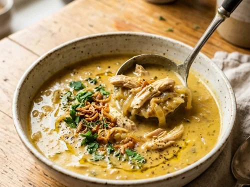 Creamy French Onion Chicken Soup | 65-Min Elegant Cozy Fall Dinner