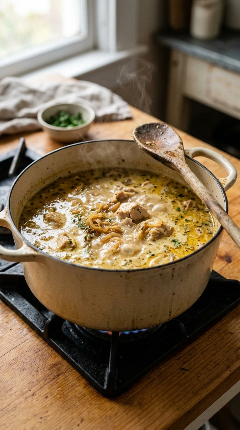 Cooking instructions for creamy french onion chicken soup