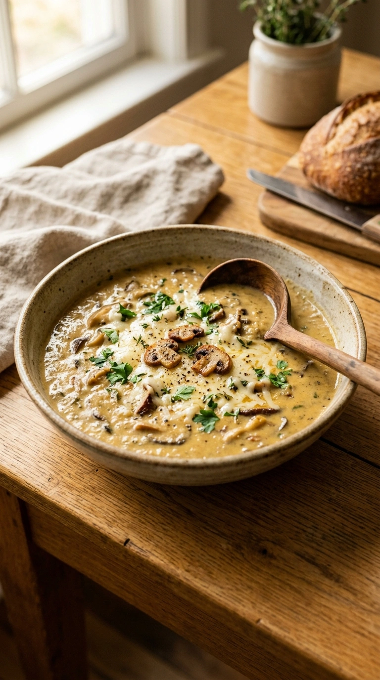 Creamy French Onion Mushroom Soup | 60-Min Stunning Elegant Fall Soup