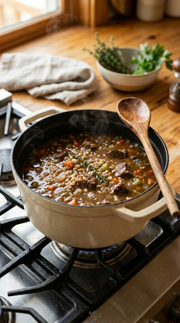 Cooking instructions for best beef barley soup