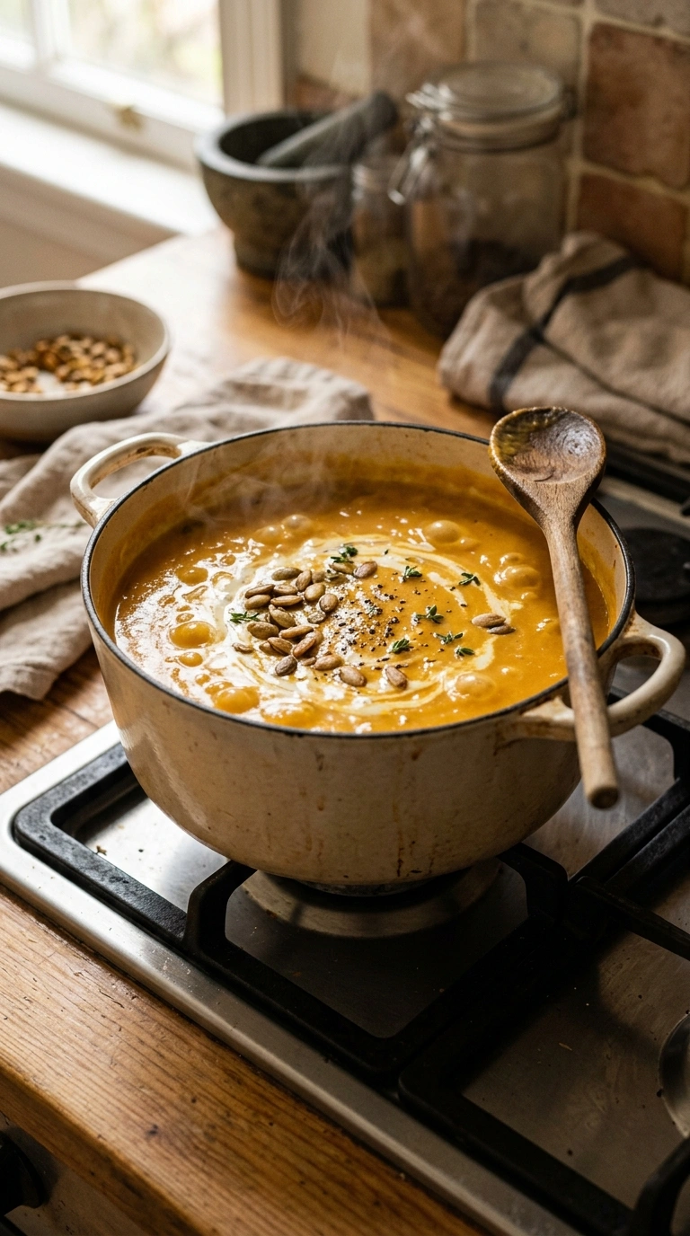 Cooking instructions for creamy pumpkin soup elegant