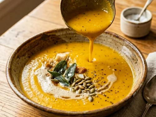 Creamy Roasted Butternut Soup | 50-Min Stunning Elegant Fall Bowl