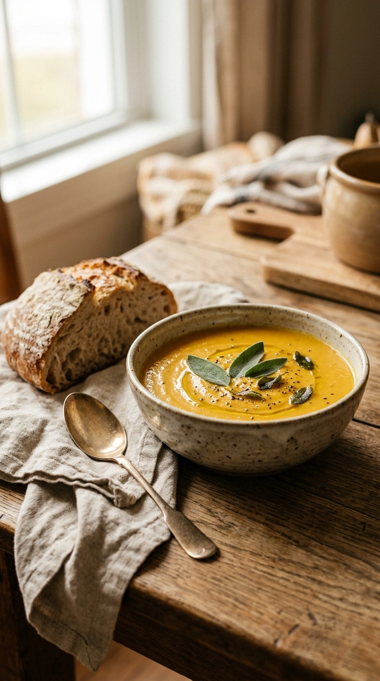 creamy apple butternut soup elegant ready to serve