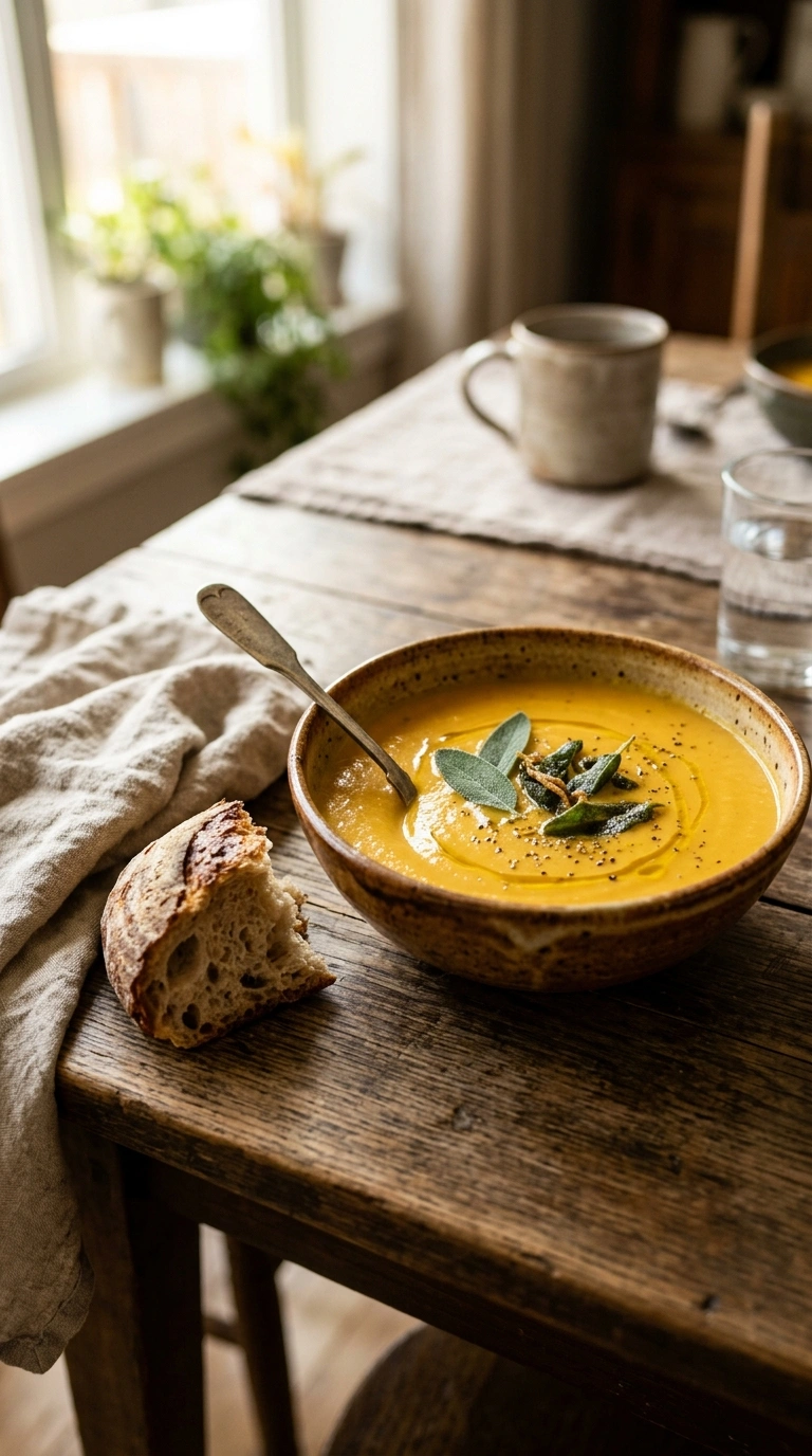 creamy ginger butternut soup elegant ready to serve