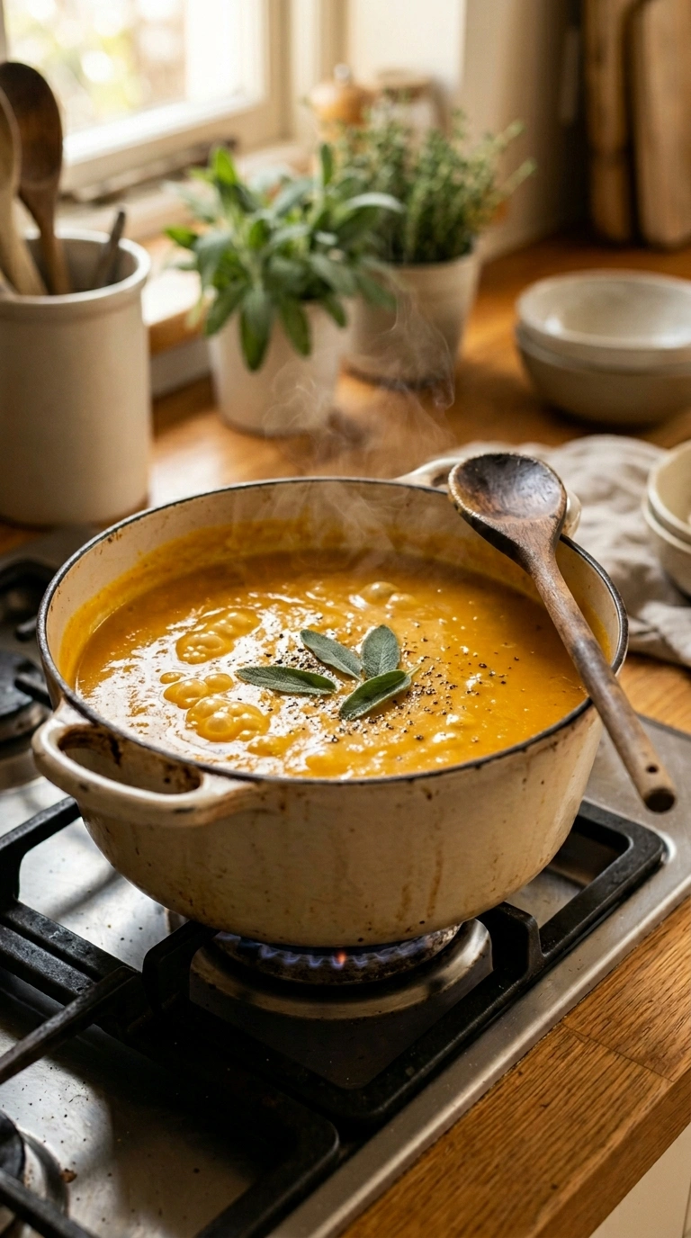 Cooking instructions for creamy ginger butternut soup elegant