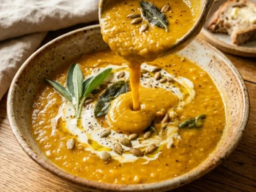 Creamy Ginger Butternut Soup | 40-Min Elegant Warming Fall Bowl