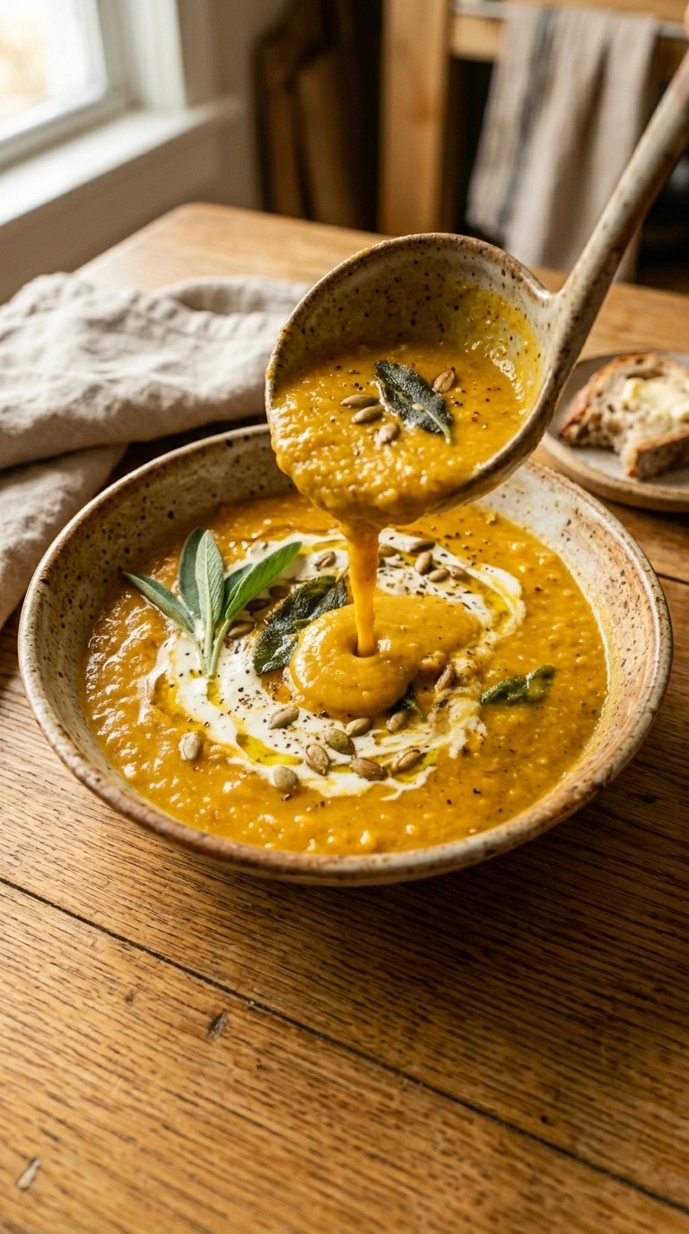 Creamy Ginger Butternut Soup | 40-Min Elegant Warming Fall Bowl