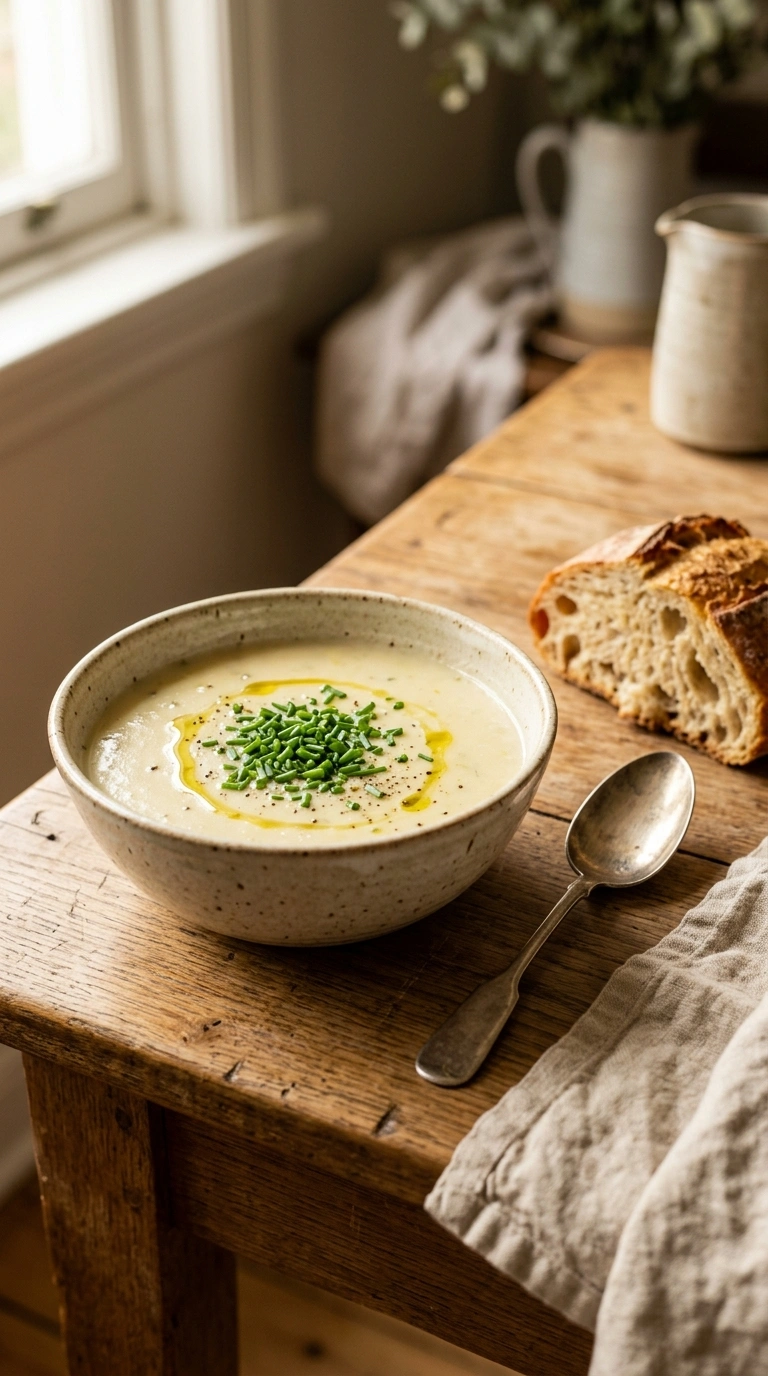 cozy potato leek soup elegant ready to serve