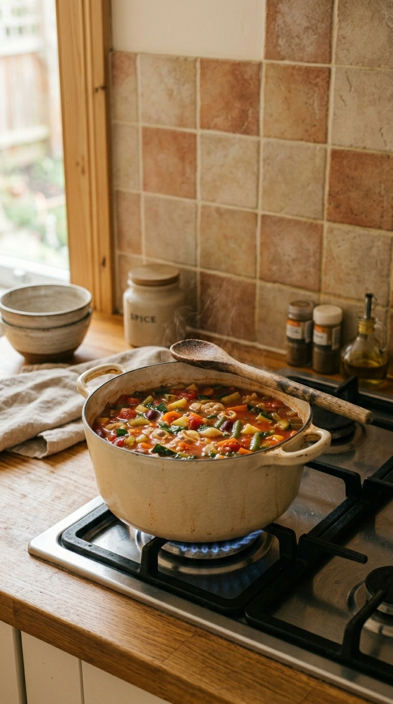 Cooking instructions for cozy minestrone soup elegant