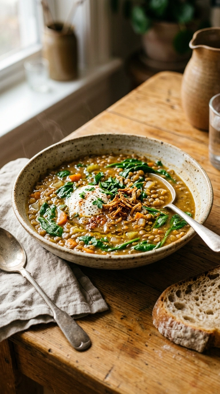 Cozy Hearty Lentil Soup | 45-Min Elegant Cozy Fall Bowl