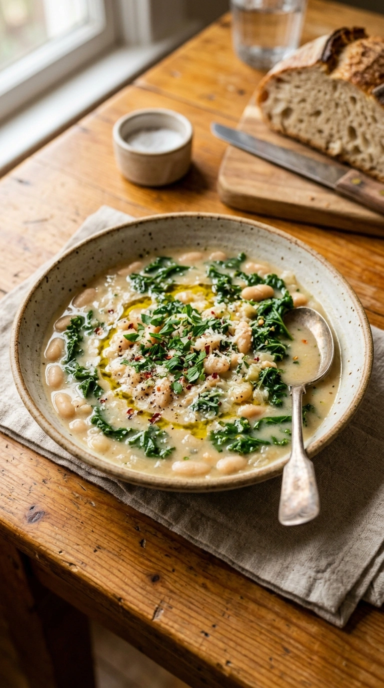 Cozy White Bean Soup | 40-Min Stunning Elegant Fall Bowl