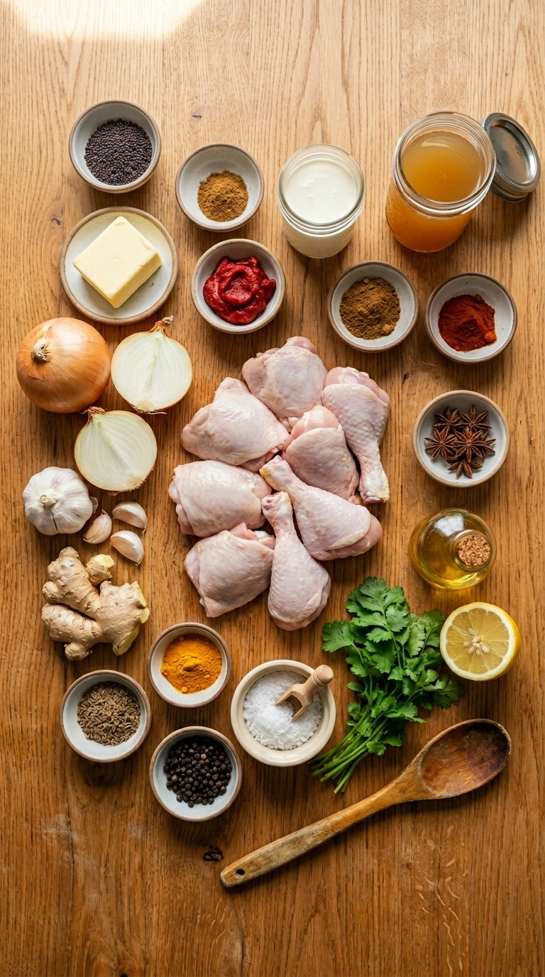 Ingredients for best butter chicken creamy