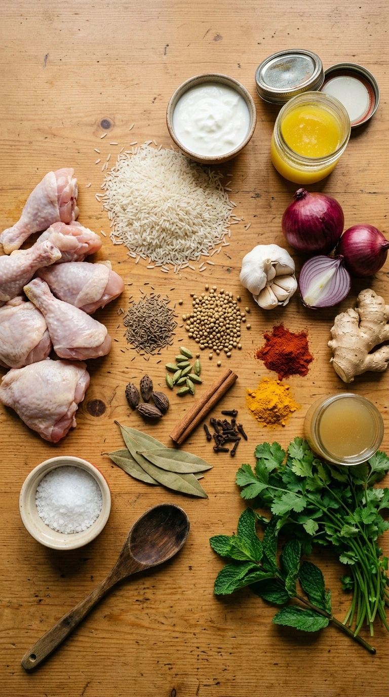Ingredients for best chicken biryani