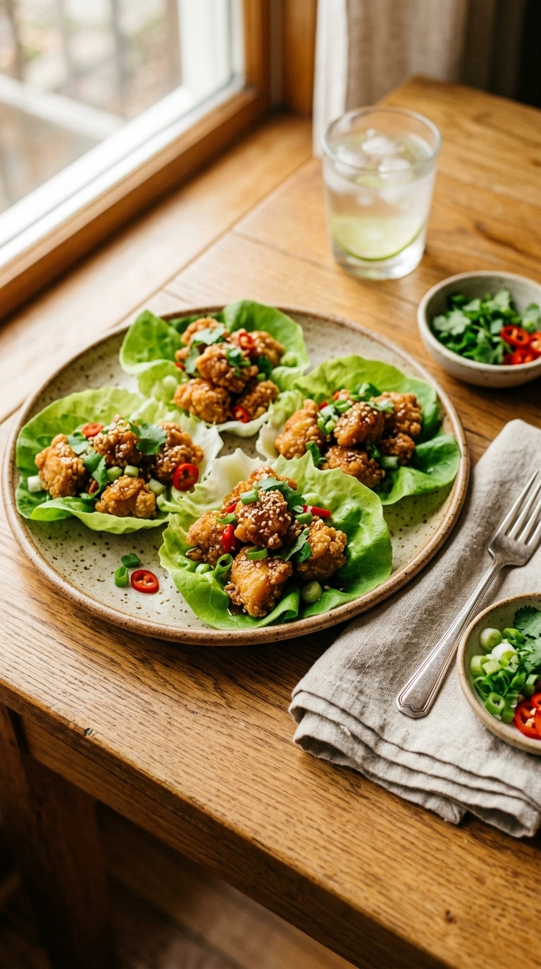 Crispy Chicken Lettuce Wraps | 32-Min Elegant Asian Family Dinner