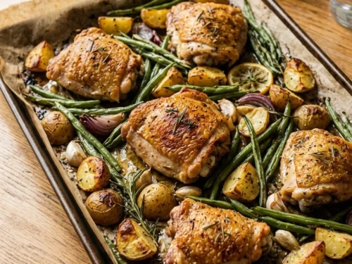 Crispy Baked Chicken Thighs | 40-Min Elegant Family Dinner