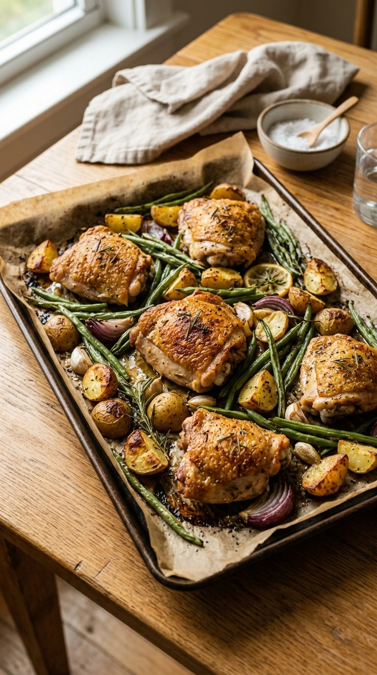 Crispy Baked Chicken Thighs | 40-Min Elegant Family Dinner