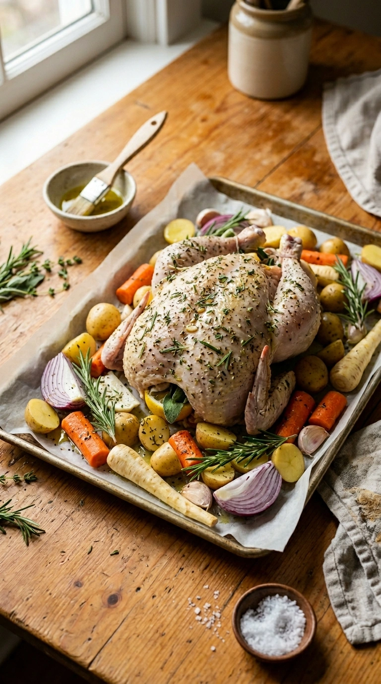 Cooking instructions for juicy rosemary herb chicken