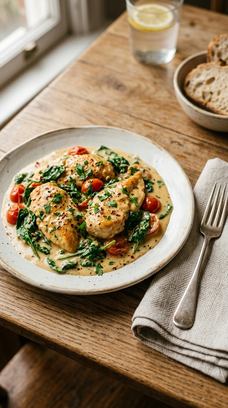 creamy tuscan chicken elegant ready to serve
