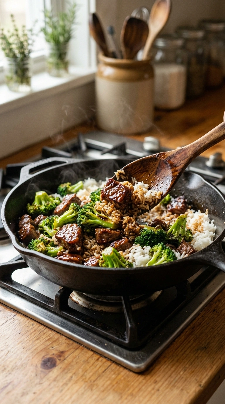 Cooking instructions for tender teriyaki beef