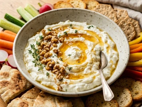 Creamy Whipped Feta Honey Dip | 32-Min Stunning Elegant Fall Party Appetizer