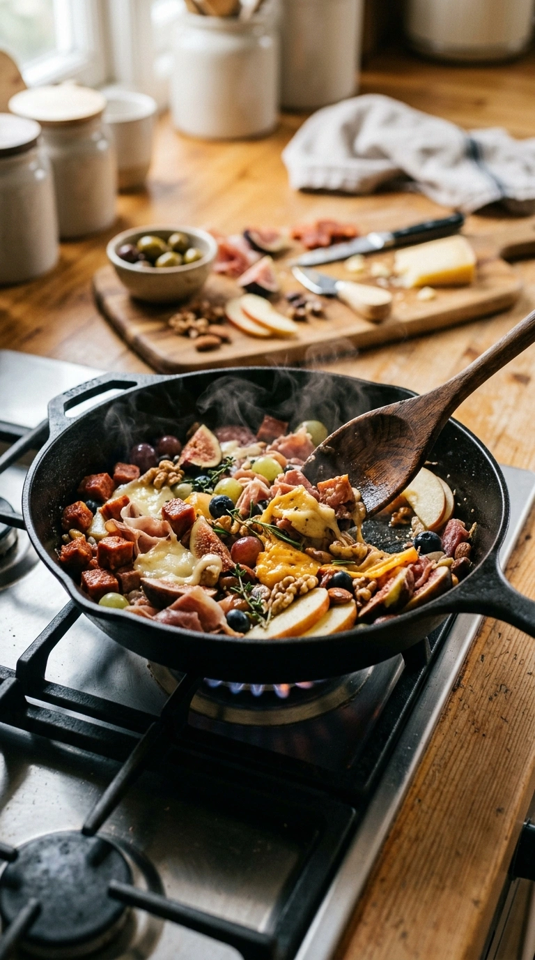Cooking instructions for stunning football charcuterie board