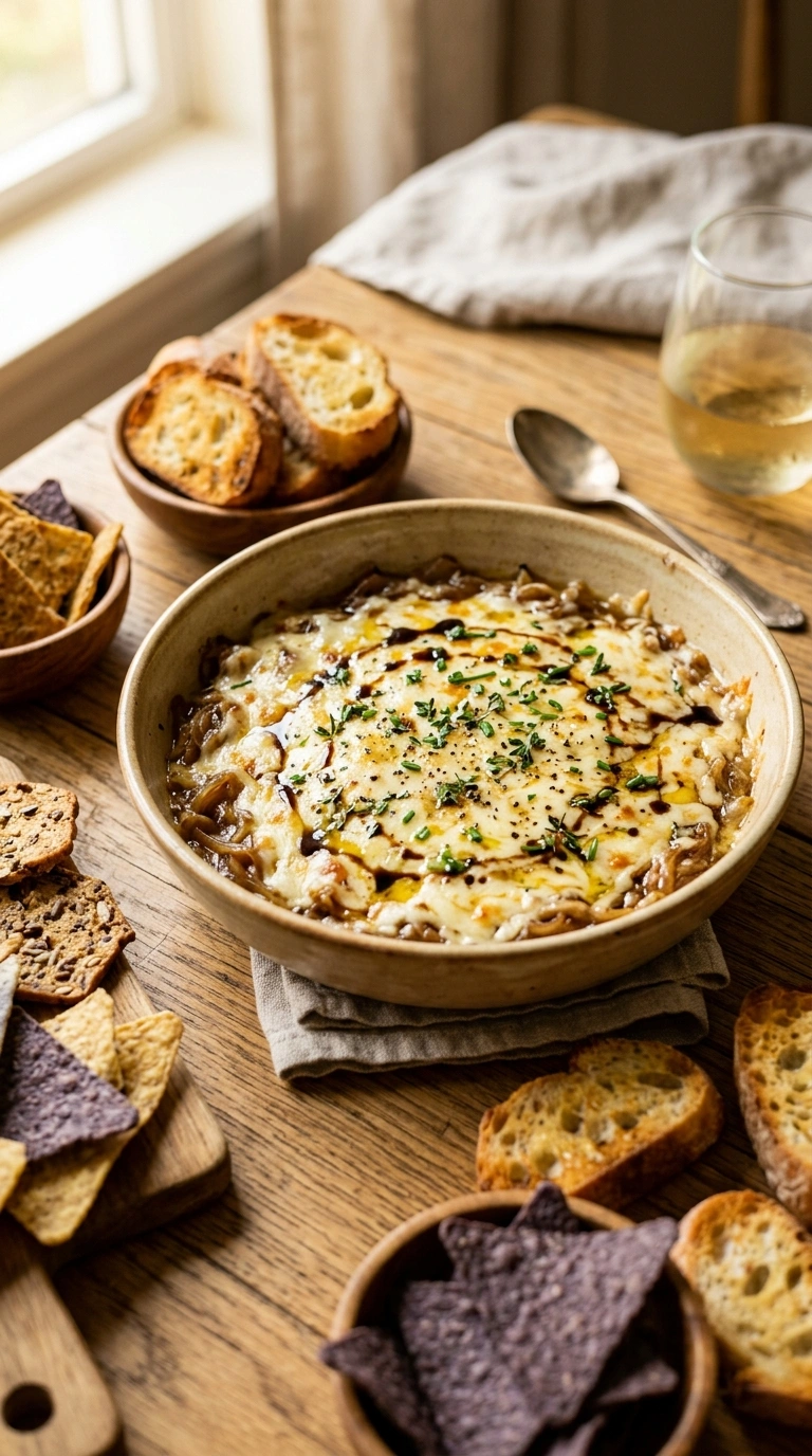 Creamy Caramelized French Onion Dip | 45-Min Stunning Elegant Fall Party Appetizer