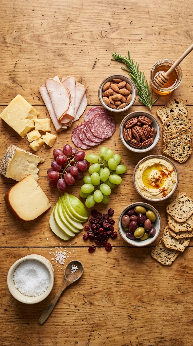 Ingredients for stunning game day snack board